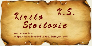 Kirilo Stoilović vizit kartica